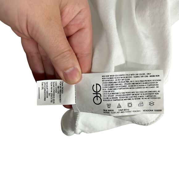 Clean Girl Embroidered Tee Ella Moss‎ White Cotton XXL - Picture 5 of 6